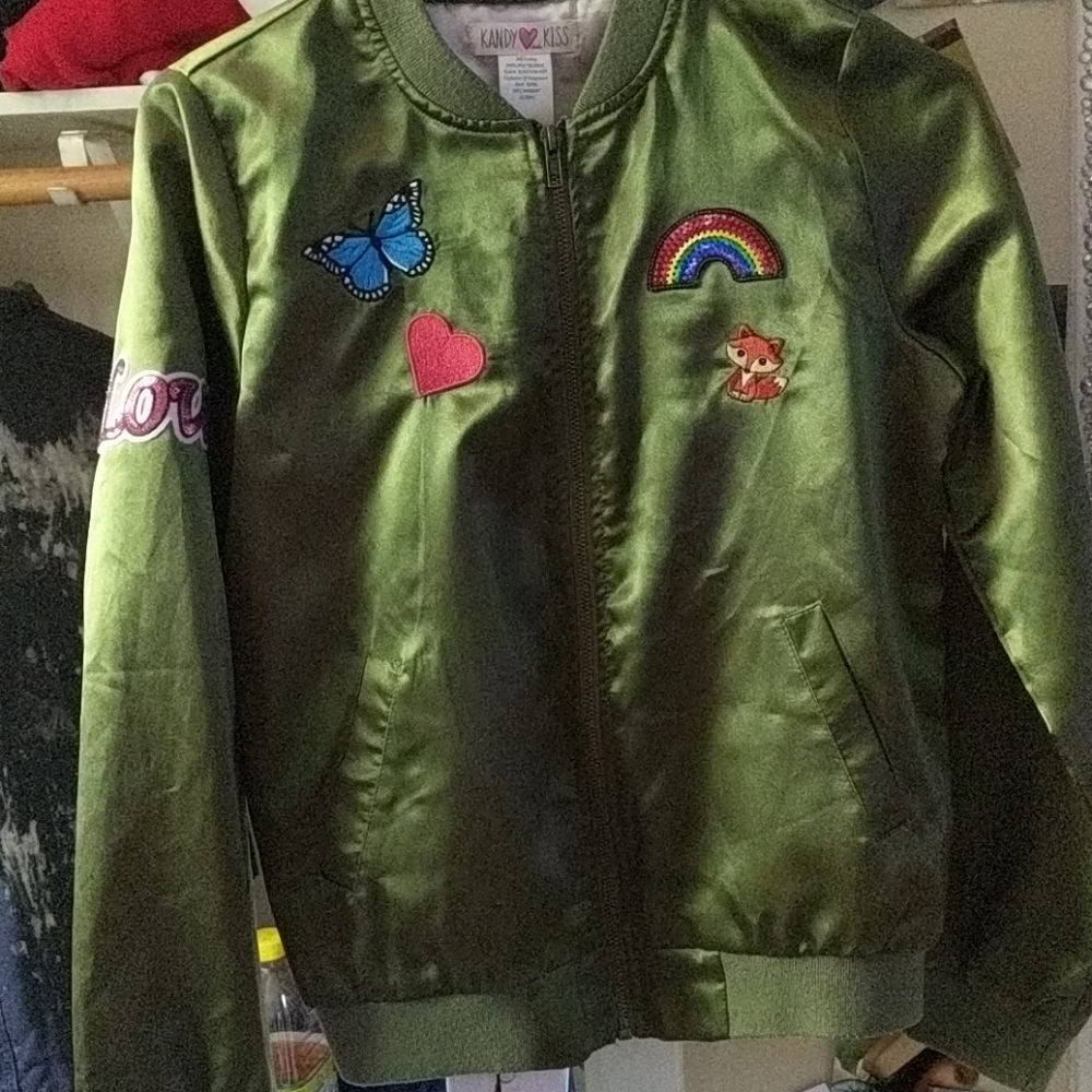 Army green bomber jacket